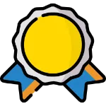 Icon of a gold rosette