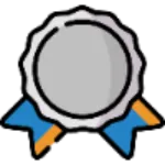 Icon of a silver rosette
