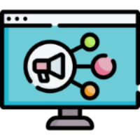 icon showing social media promotion