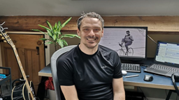 Picture of Programming Team Lead Dave Moss working from home