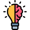 Icon depicting working smarter not harder