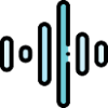 icon of a waveform to show audio snippet promotion