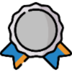 silver rosette icon