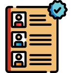 icon showing a list of candidates