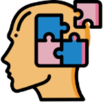 icon of a persons head with a jigsaw puzzle within to show understanding