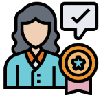 icon showing a certificate with a tick