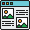 icon showing a webpage