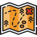 Icon depicting career development path ways