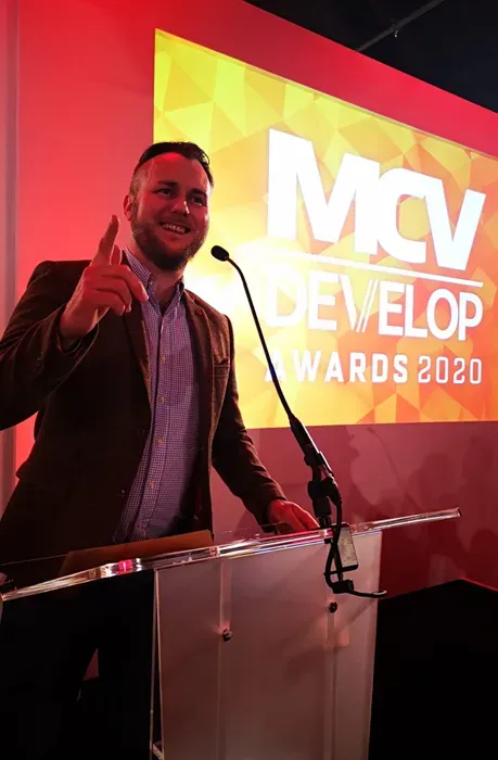 Picture of Recruitment Director Simon Hope at the MCV Develop Awards in 2020
