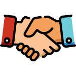 icon showing a handshake, depicting an introduction