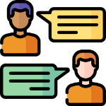 icon showing two people talking